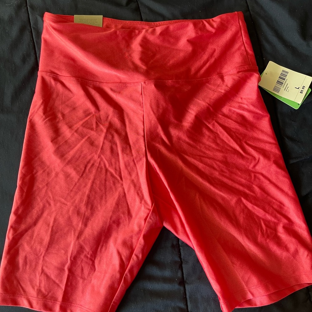 Forever 21- Workout Biker Shorts Hot Pink Large